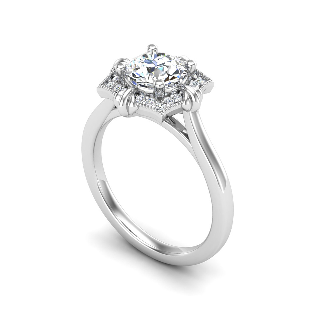 Kiara Halo Engagement Ring